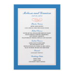 Revised Menu with Blue/Coral Border Invitation