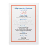 Revised Menu with Coral Border Personalized Invite