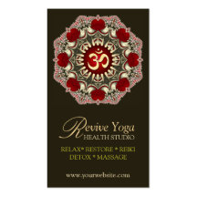 Revive Yoga Love Om New Age Business Cards
