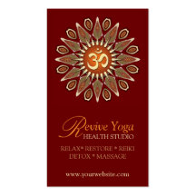 Revive Yoga Om New Age Business Cards