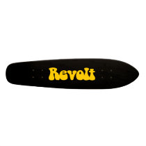 Revolt - Amber on Black Skateboard