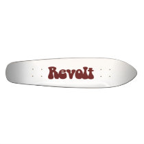 Revolt - Brown on White Skate Decks