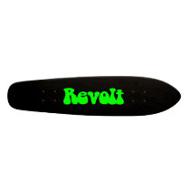 Revolt - Green on Black Skateboard Deck