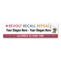 Revolt Recall Repeal - Custom Bumper Sticker bumper stickers