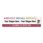 Revolt Recall Repeal - Custom Bumper Sticker bumper stickers
