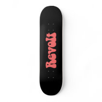 Revolt - Tropical Pink on Black Custom Skate Board