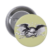 Revolutionary War Eagle Pinback Button