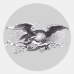 Revolutionary War Eagle Round Sticker