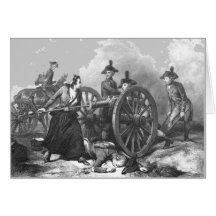 Revolutionary War Molly Pitcher Cannon Card