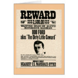 Reward Poster BOB FORD Greeting Cards