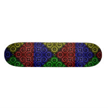 RGBY Waves Big Skate Board Decks