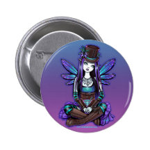 "Rhapsody" Gothic Absinthe Fairy Art Button