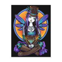 "Rhapsody" Gothic Absinthe Fairy Art Postcard