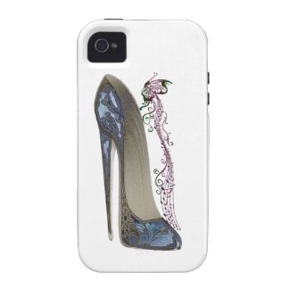 Rhapsody in Blue Stiletto Shoe Art iPhone 4 Cover