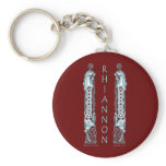 Rhiannon Celtic Horse Keychain, Burgundy