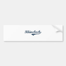 Rhinebeck New York Classic Design Bumper Sticker