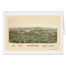 Rhinebeck, NY Panoramic Map - 1890 Card