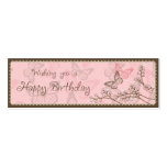 Rhinestone Butterflies Skinny Gift Tag business cards