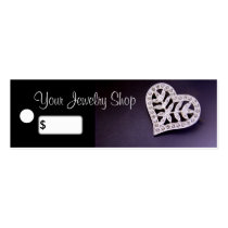 Rhinestone Heart Jewellery Price Tags