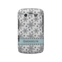 Rhinestone Snowflake BlackBerry Bold Case Mate Cov
