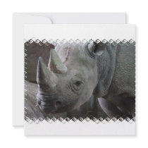 Rhino Facts Invitations