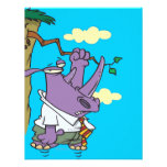 rhino hanging from tree branch funny cartoon custom invitations