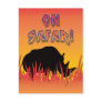 Rhino on safari postcards