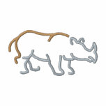 Rhino Outline embroidered shirts