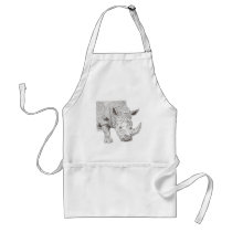 Rhino Pointillism aprons