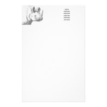 Rhino Rhinoceros Pencil Drawing sketch Stationery