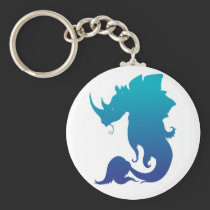 Rhino-Stego-Fish (Water Colour Scheme) keychains