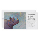 Rhinoceros art little bird gossip fun painting