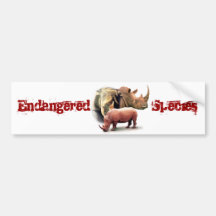 Rhinoceros The Endangered Species Sticker Bumper Stickers