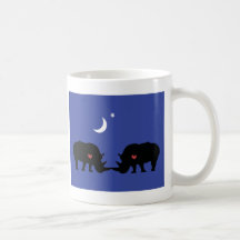 Rhinos in love mug