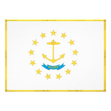 RHODE ISLAND FLAG CUSTOM INVITATION