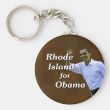 Rhode Island for Obama Keychain