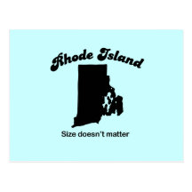 Rhode Island Motto - Size doesn't matter Post Card