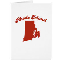 RHODE ISLAND Red State Greeting Card