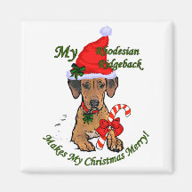 Rhodesian Ridgeback Christmas Gifts Refrigerator Magnet