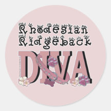 Rhodesian Ridgeback DIVA Stickers