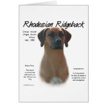 Rhodesian Ridgeback History Design Greeting Cards