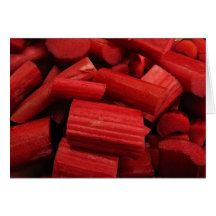 Rhubarb Abstract Blank Note Card