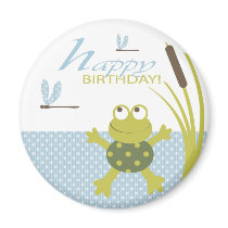 Ribbit Birthday Magnet 2