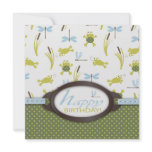 Ribbit Birthday Square 2 invitations