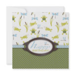 Ribbit Birthday Square invitations