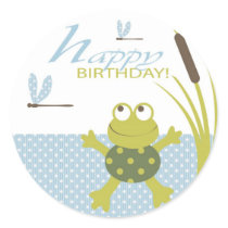Ribbit Birthday Sticker 2