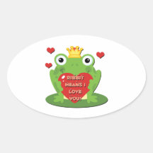 Ribbit Means I Love You Stickers