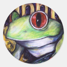 Ribbit Round Sticker