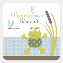 Ribbit Square Sticker B