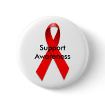 ribbon aids, Support Awareness pin buttons
